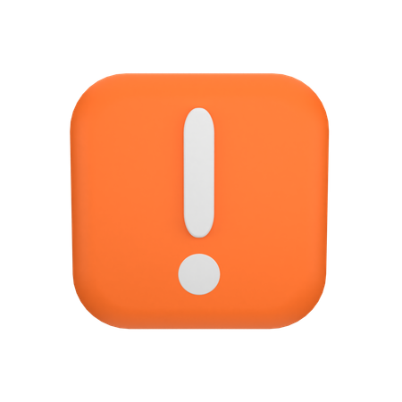 Warnung Ausrufezeichen  3D Icon