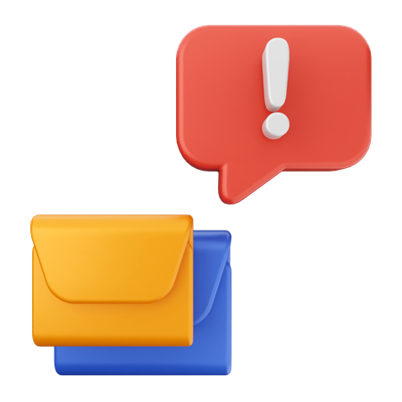 Warn-E-Mail-Nachricht  3D Icon