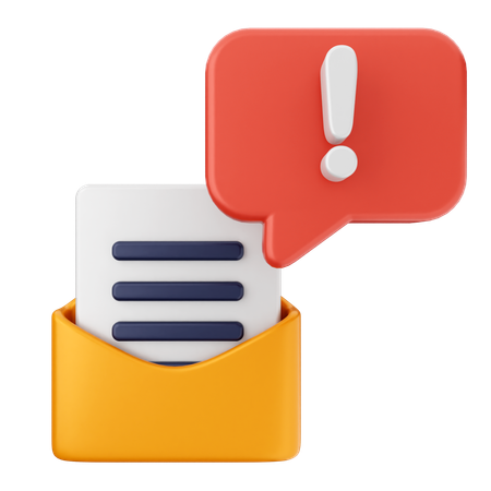 Warn-E-Mail-Nachricht  3D Icon