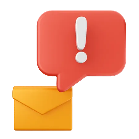 Warn-E-Mail-Nachricht  3D Icon