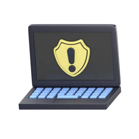 Warnung Laptop-Bildschirm  3D Icon