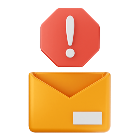 Warnung mail internet sicherheit  3D Icon