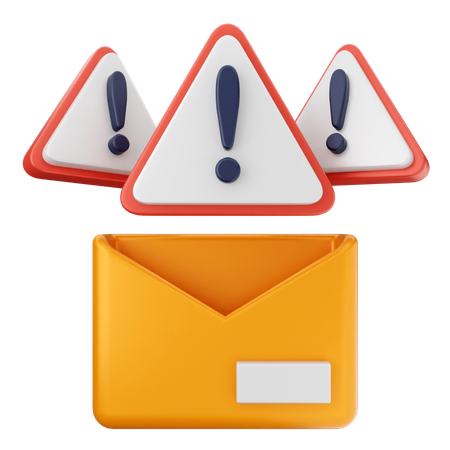 Warnung mail internet sicherheit  3D Icon