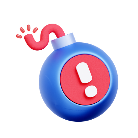 Warnung vor explosiven Gefahren  3D Icon