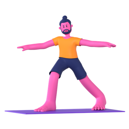 Warrior Pose  3D Icon