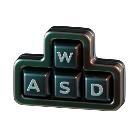 WASD Button  3D Icon