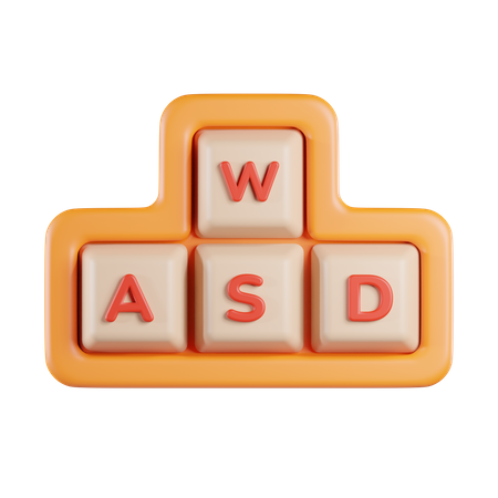 WASD Button  3D Icon