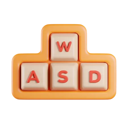 WASD Button  3D Icon