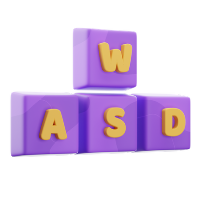 Clavier wasd  3D Icon