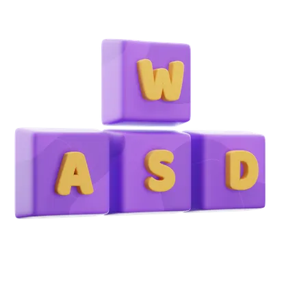 Teclado wasd  3D Icon