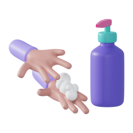 Wash hand 3D Illustration