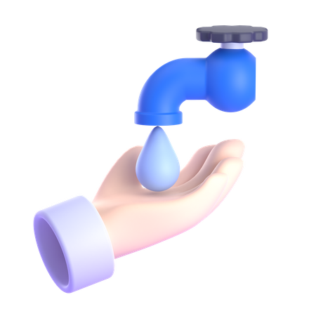 Wash Hand 3D Illustration