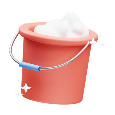 Washing Bucket  3D Illustration