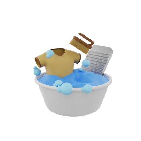 Washing Clothes  3D Icon