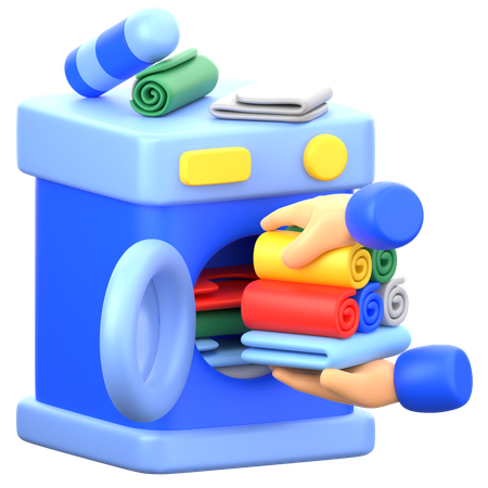 Washing clothes  3D Icon