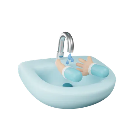 Washing Hand  3D Icon