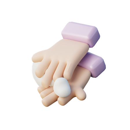 Washing Hand  3D Illustration