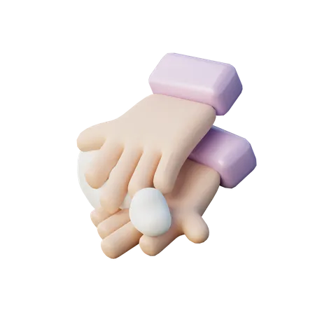 Washing Hand  3D Illustration