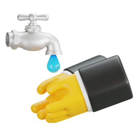 Washing Hand Gesture  3D Icon