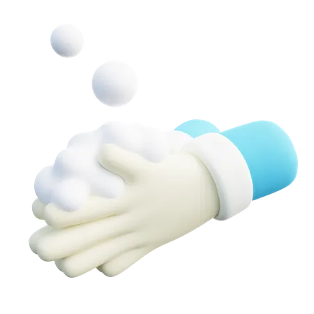 Washing Hand With Soap  3D Icon