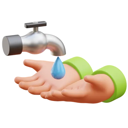 Washing Hands  3D Illustration