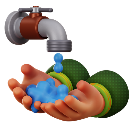 Washing Hands 3D Icon