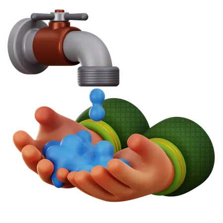 Washing Hands 3D Icon