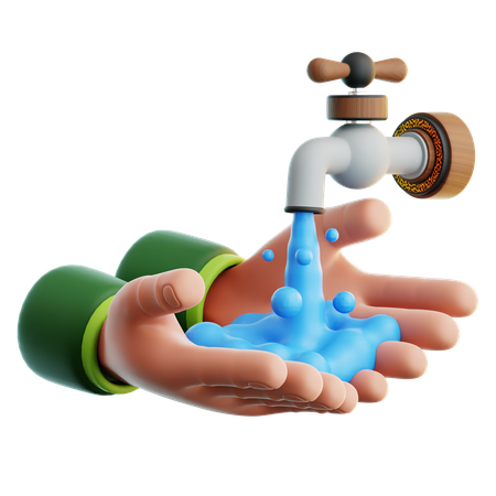 Washing Hands Wudhu  3D Icon