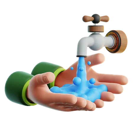 Washing Hands Wudhu  3D Icon