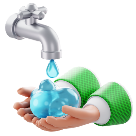 Washing Hands Wudhu  3D Icon