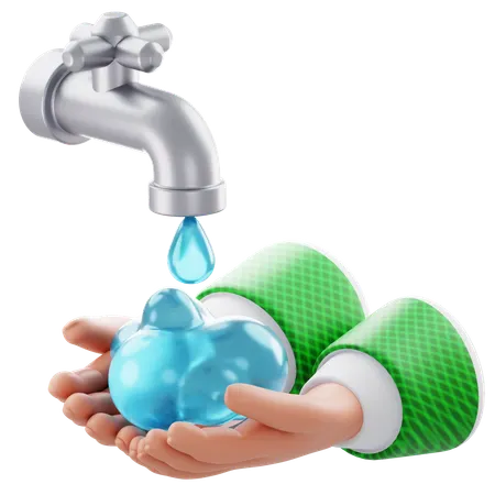 Washing Hands Wudhu  3D Icon