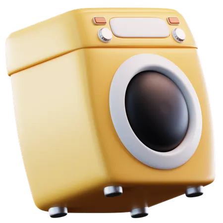 3 D Illustration Washing Machine 3D Icon