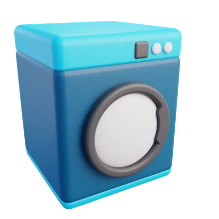 3 D Washing Machine With Isolated Background 3D Icon