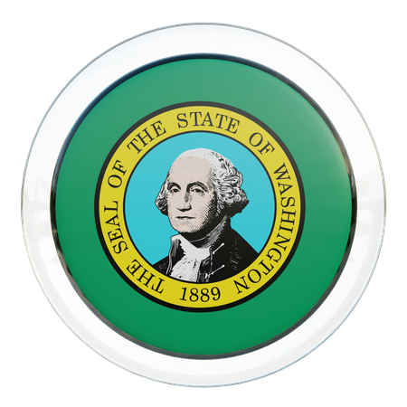 Washington Flag  3D Icon