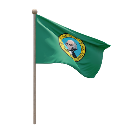 Washington Flagpole  3D Icon