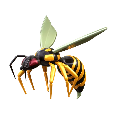 Wasp 3 D Insect Illustration 3D Icon