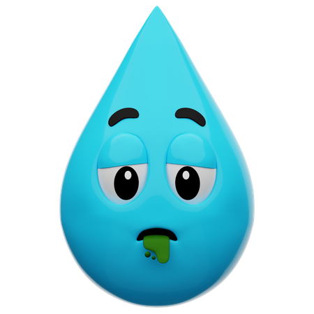 Wasser erbrechen Emoji  3D Icon