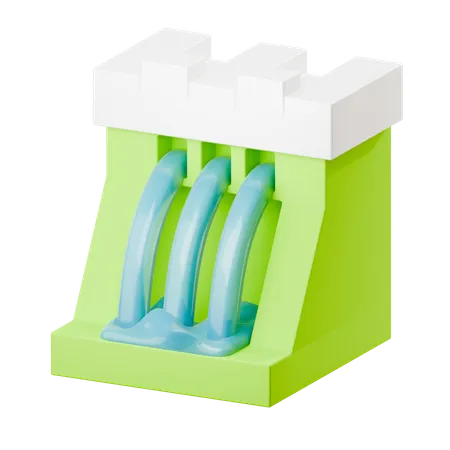 Wasserkraft  3D Icon