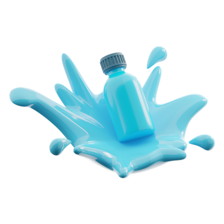 Wasser in einer Flasche  3D Icon