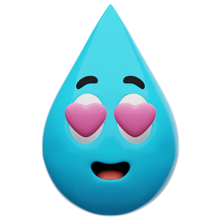 Wasser Liebe Emoticon  3D Icon