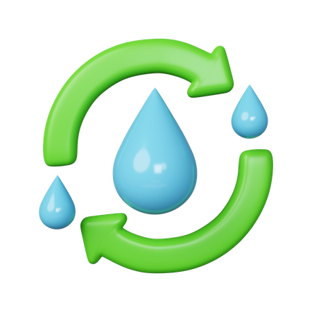 Wasser recyceln  3D Icon