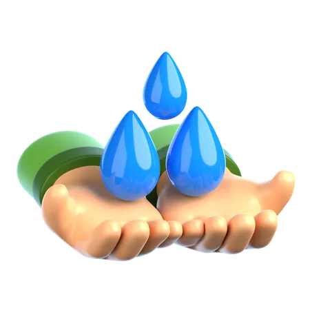 Wasser sparen  3D Icon