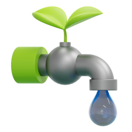 Wasser sparen  3D Icon