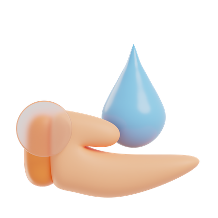 Wasser sparen  3D Illustration