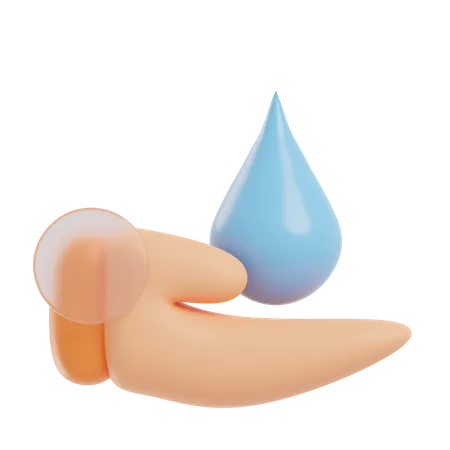 Wasser sparen  3D Illustration