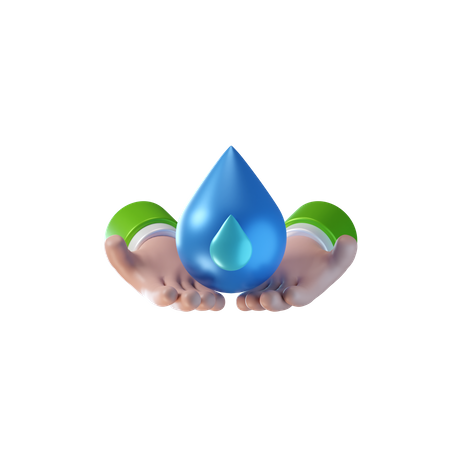 Wasser sparen  3D Icon