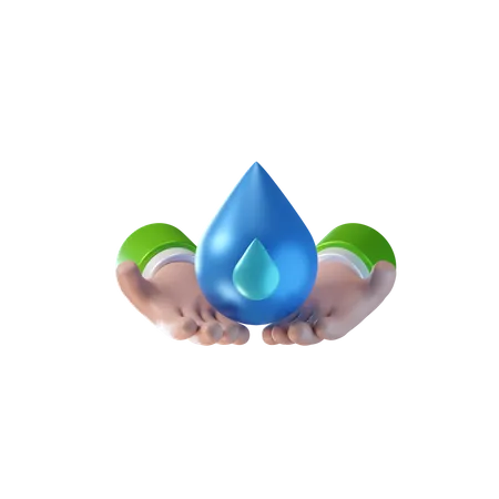 Wasser sparen  3D Icon