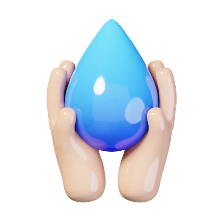 Wasser sparen  3D Icon