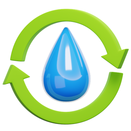 Wasserreinigung  3D Icon