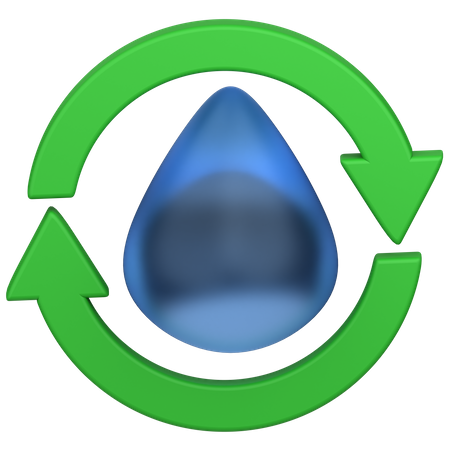 Wasserreinigung  3D Icon